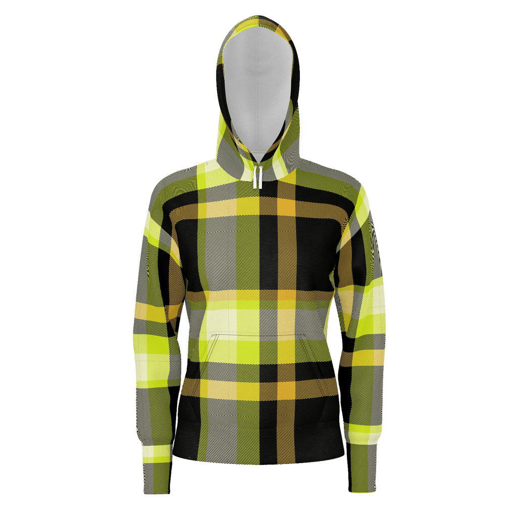 black and yellow checkered hoodie