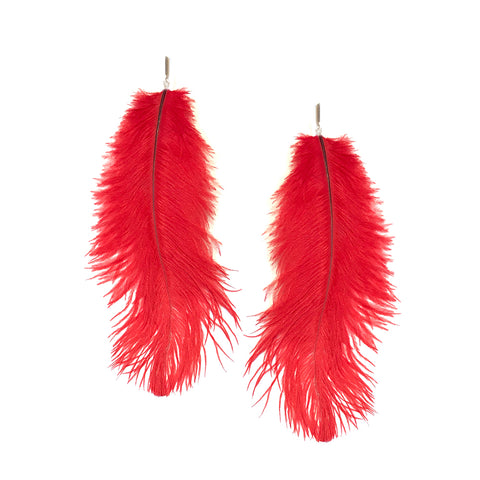 large red ostrich feathers