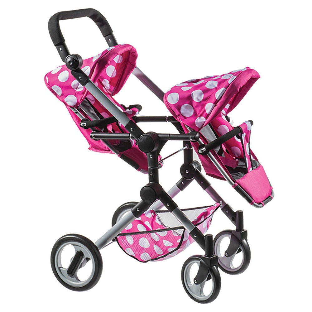 pink double stroller