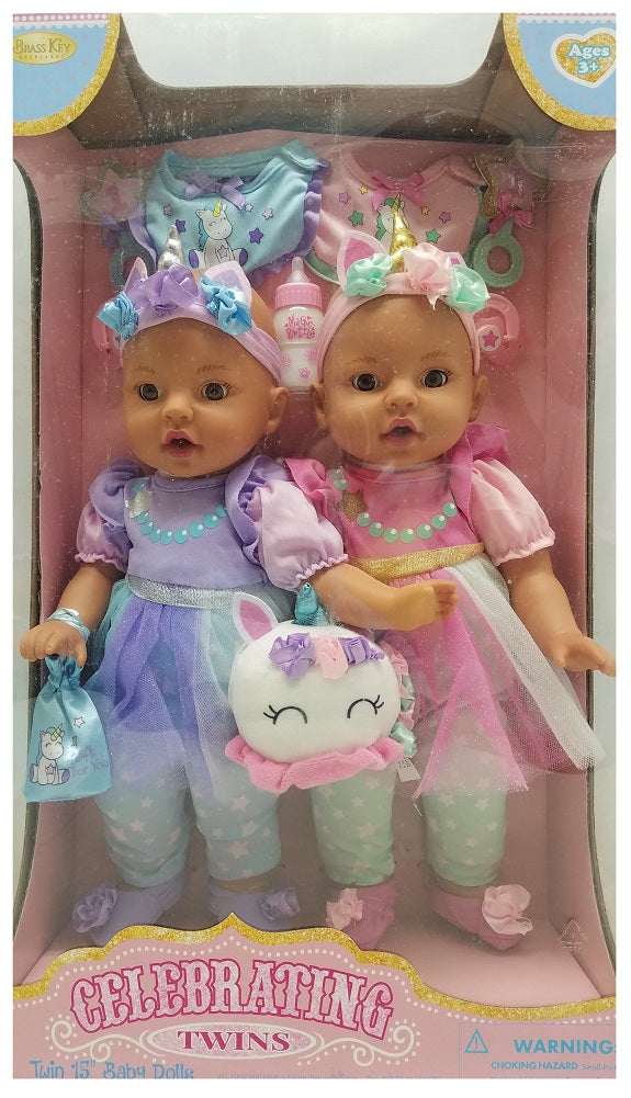celebrating twins dolls unicorn