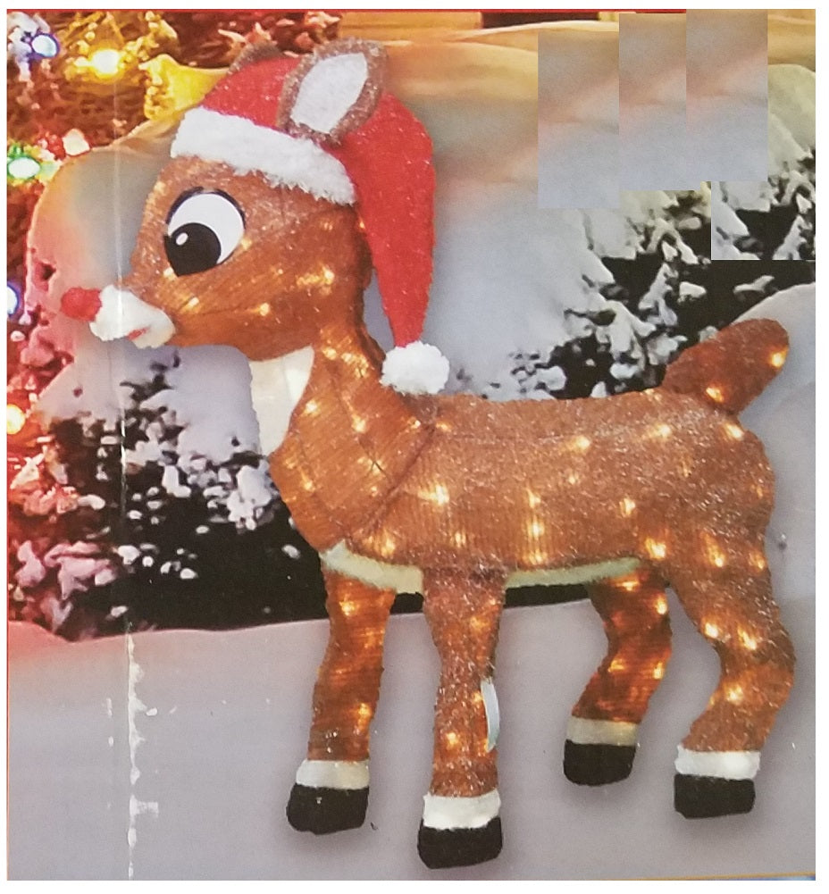 Rudolph The Red Nosed Reindeer Led Pre Lit Yard Art 3d Rudolph With Ha My Quick Buy