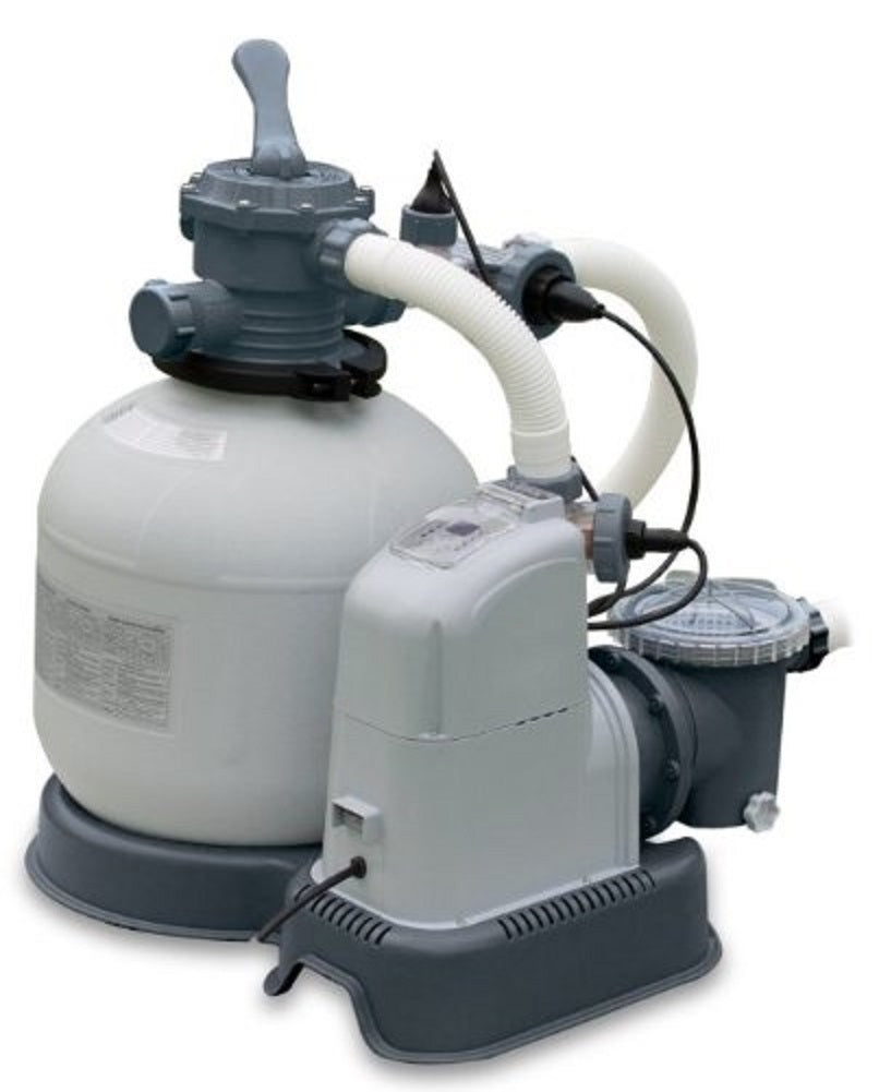 INTEX 2650 GPH Sand Filter Pump & Saltwater System Set w/ Deluxe Maint ...