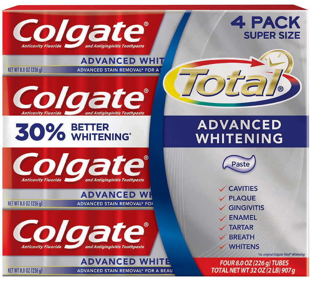 Colgate Total Advanced Whitening Toothpaste 8oz 226g 4 Pack My Quick Buy 