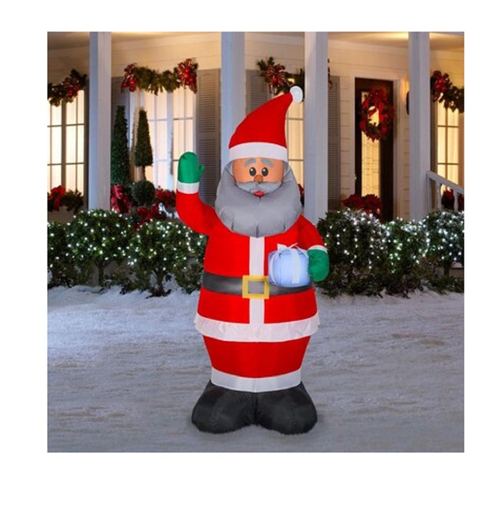 Gemmy 7ft Lighted African American Santa Christmas Inflatable | My ...