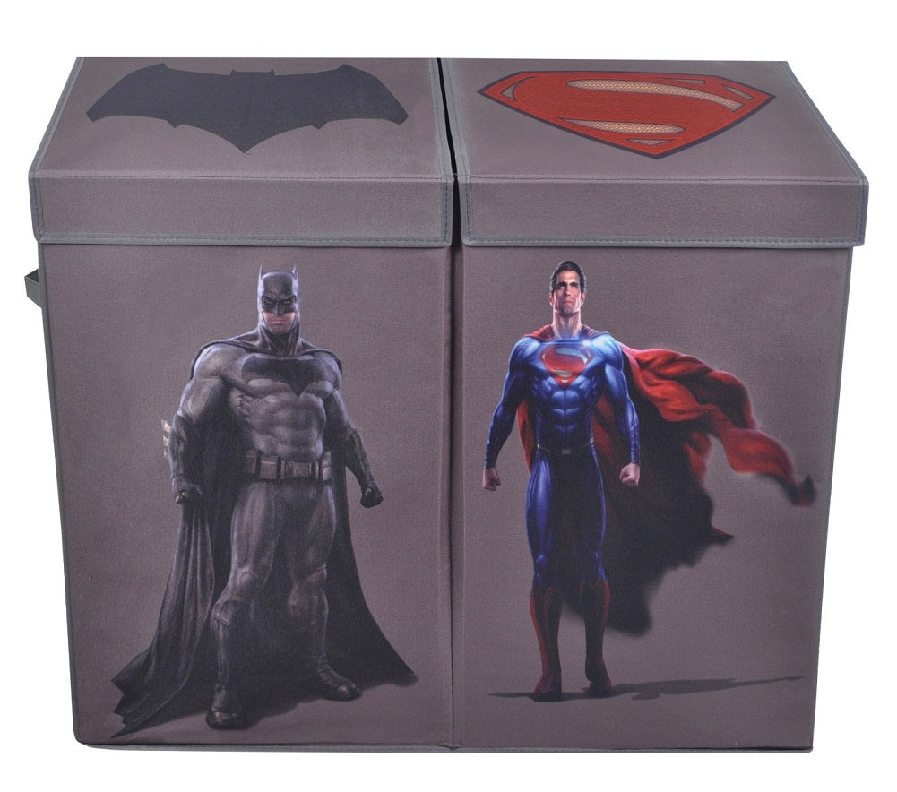 Batman vs Superman Grey Caracter Folding Double Laundry Bin | My Quick Buy