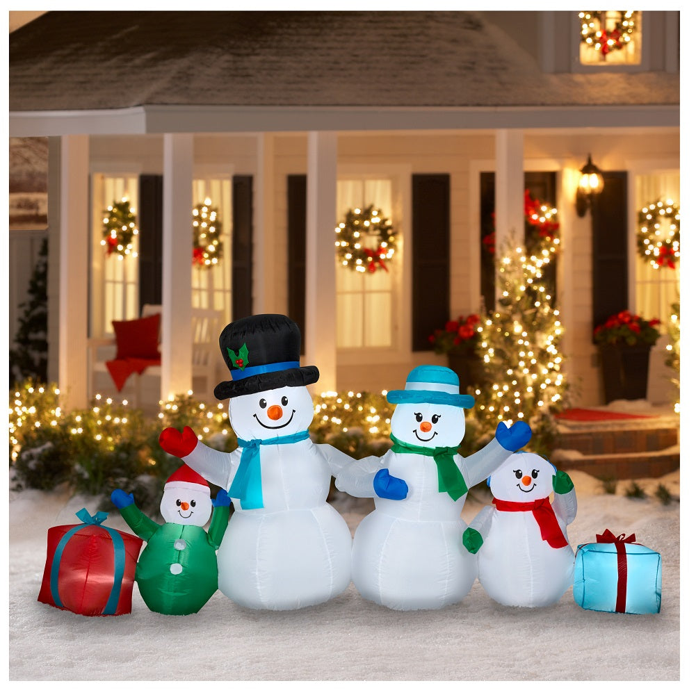 Airblown Inflatable Winter Snowman Family Collection Scene 9FT | My ...