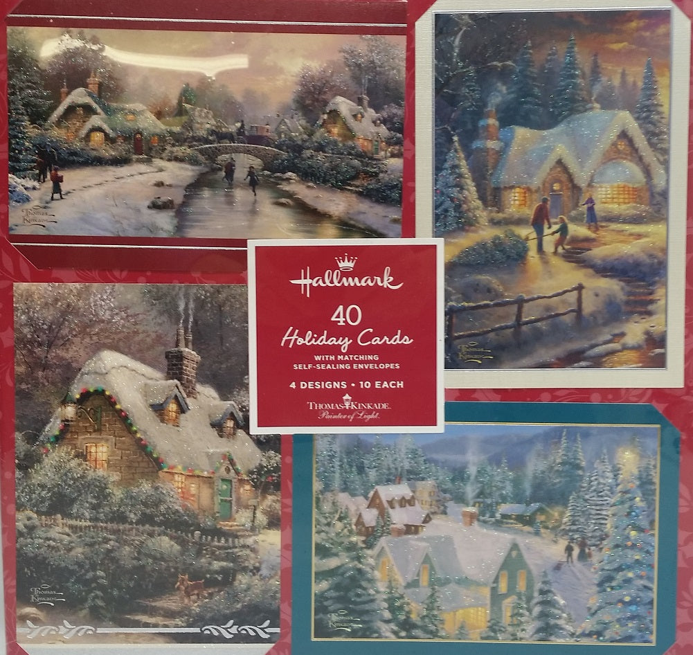 Hallmark Thomas Kinkade Painter of Light Holiday Card with Envelopes ...