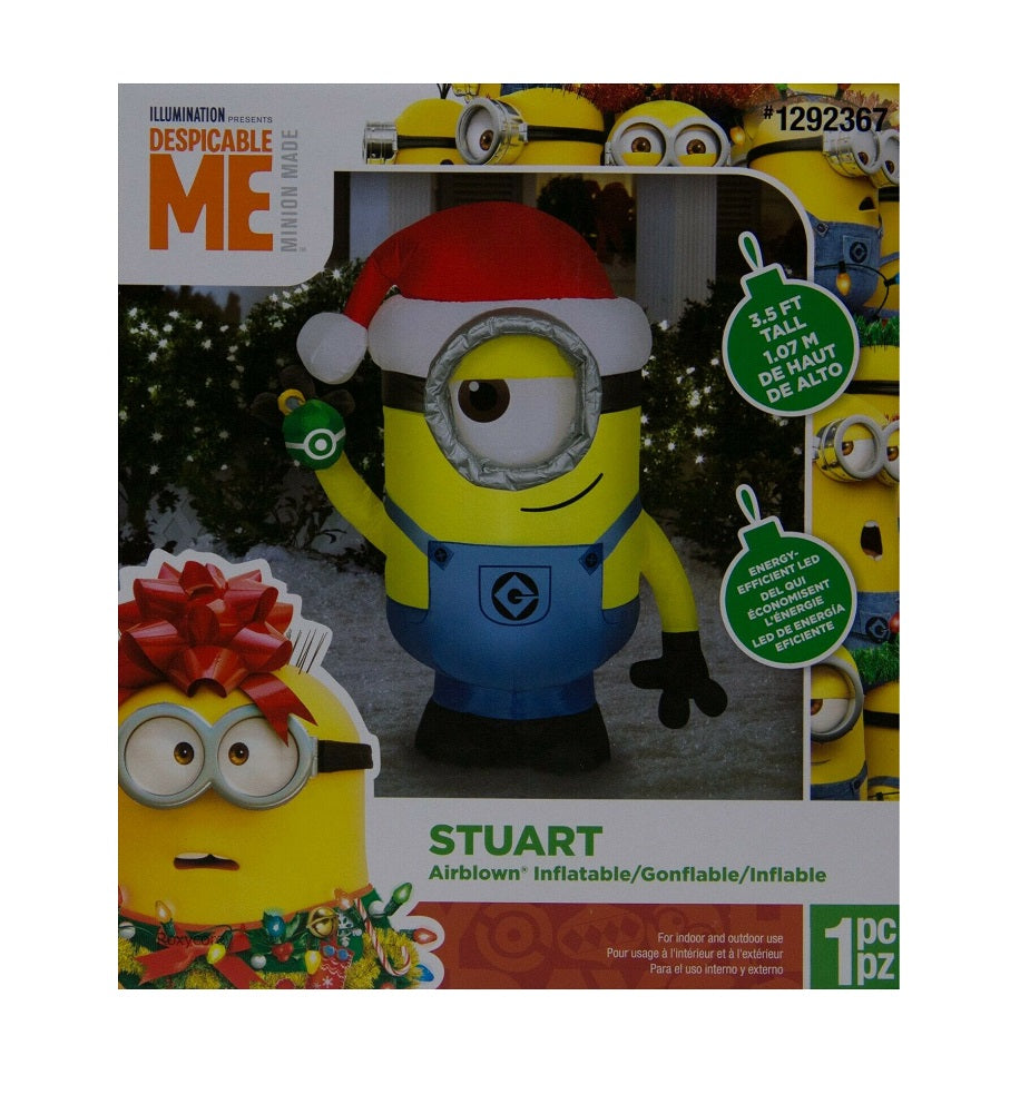 minion stuart inflatable christmas 9.5