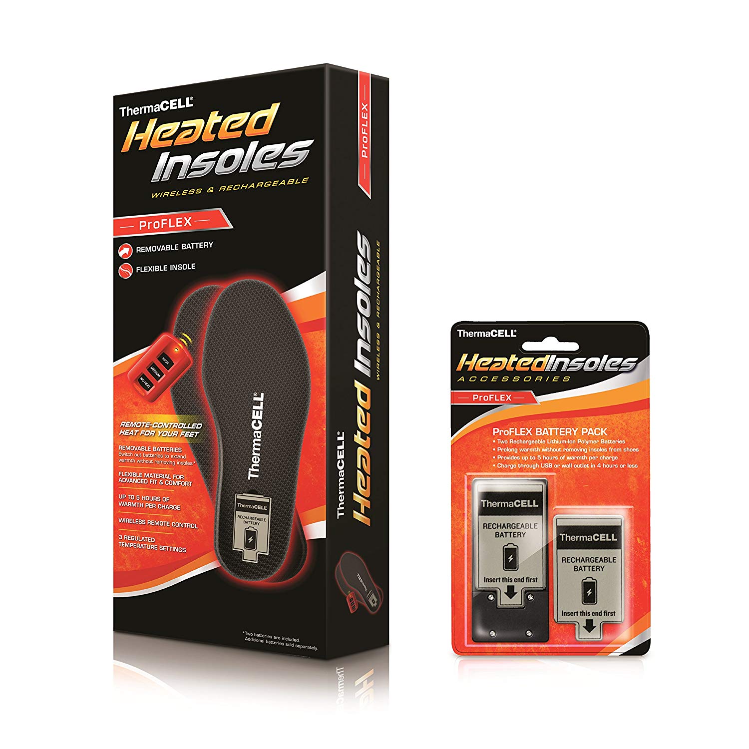 thermacell proflex heated insoles xl