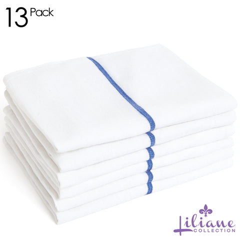 blue and white kitchen towels