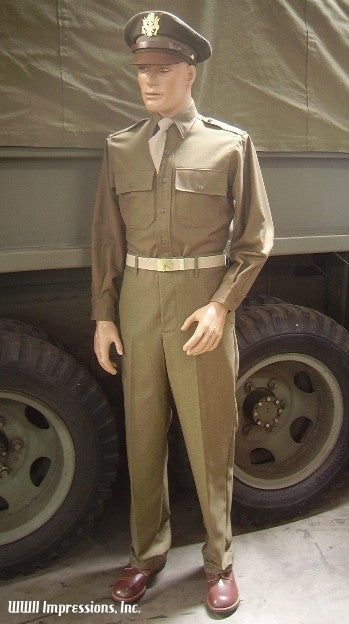 OD Serge Wool Officer's Uniform – WWII Impressions, Inc