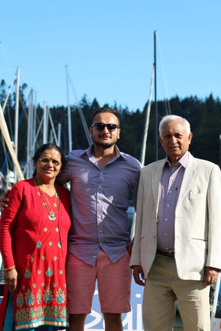 Pratik Rijal with family after joining Nepal Tea full time