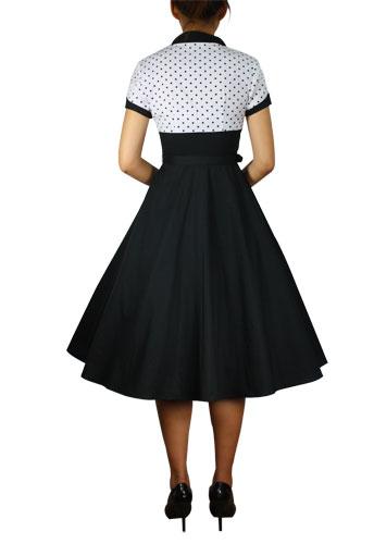 Polka Dot Flared Dress – Mode Mundo
