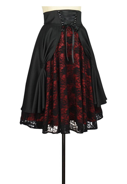 Draped Satin and Lace Skirt – Mode Mundo