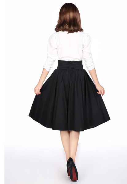 Retro Ruched 50s Skirt – Mode Mundo