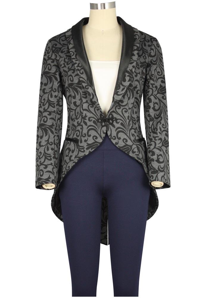 Tuxedo Print Jacket – Mode Mundo