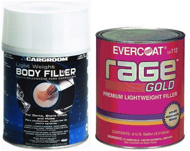 RAGE EVERCOAT GOLD PREMIUM RAGE BODY FILLER INCLUDES HARDENER