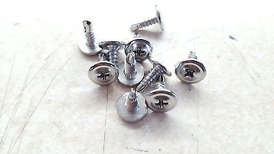 10 Pack 8 x 1/2” 7/16” O.D. Washer Head Phillips Oval Washer Head Wheel Opening