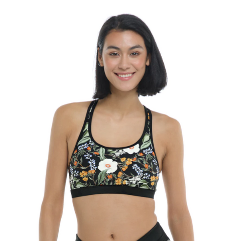 Body Glove Equalizer Cross-Over Sports Bra 39-605706 - Inflorescence Black $92.95