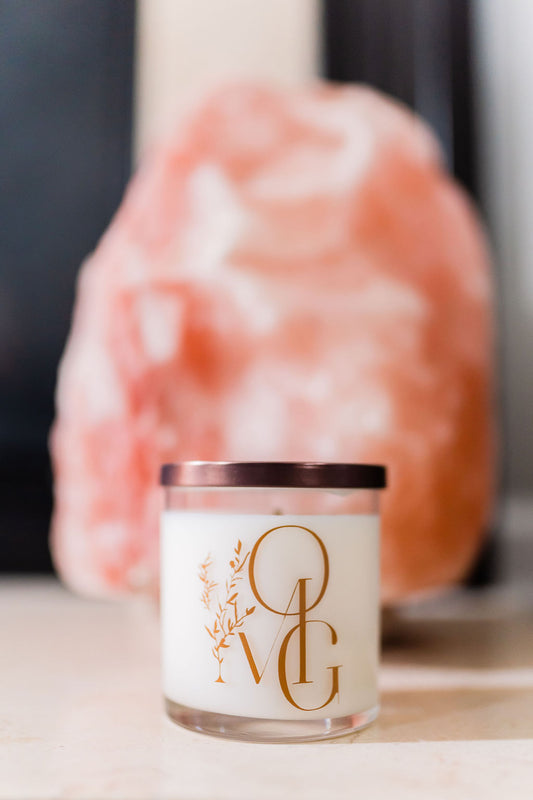 Pink and Gold Aromatherapy Candle