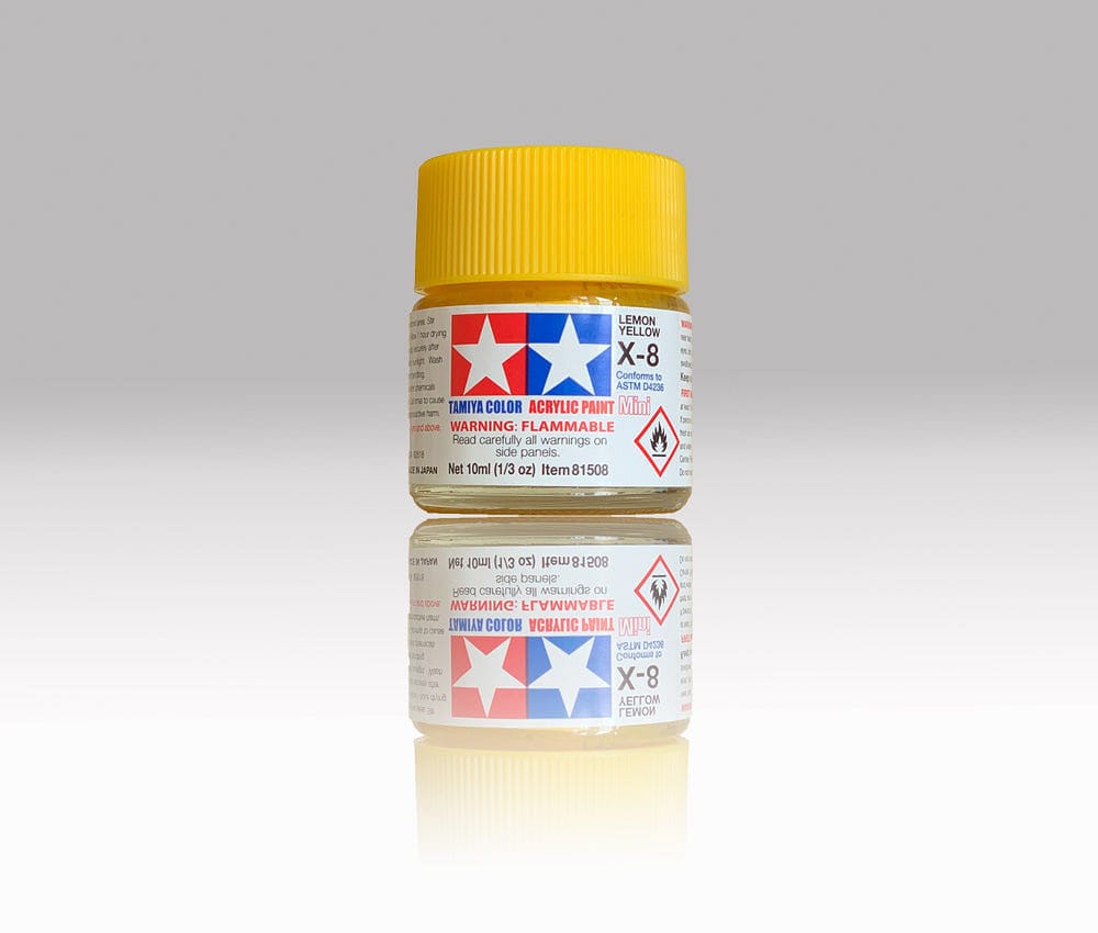 Tamiya Acrylic Model Paints: Lemon Yellow (X-8)