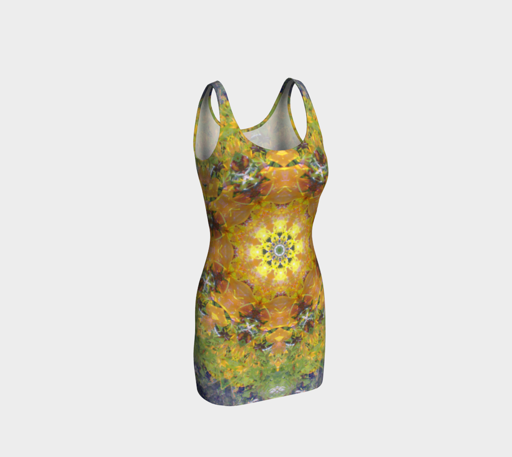 sunflower bodycon dress