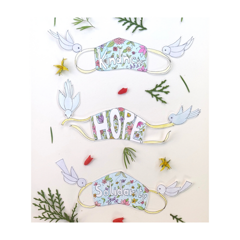 Hope mask watercolor art painting mask art diy illustration handmade