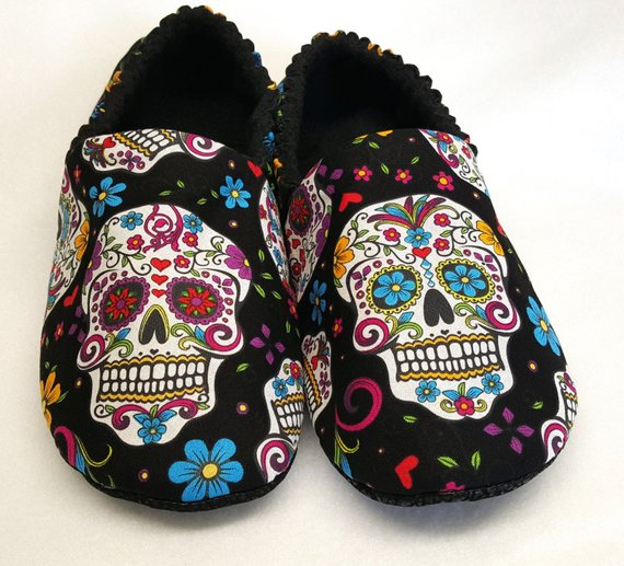 Sugar Skull Adult Slippers – Sugar 