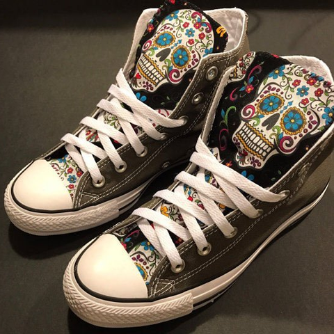 converse sugar skull sneakers