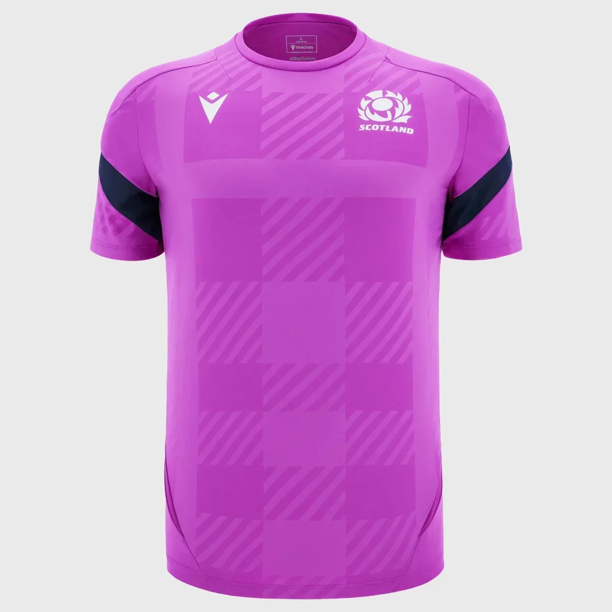Macron Scotland Rugby Men's Poly Tee Purple/Navy 2025/26
