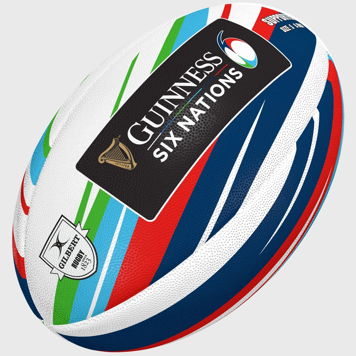 Gilbert Guinness Six Nations Supporter's Rugby Ball