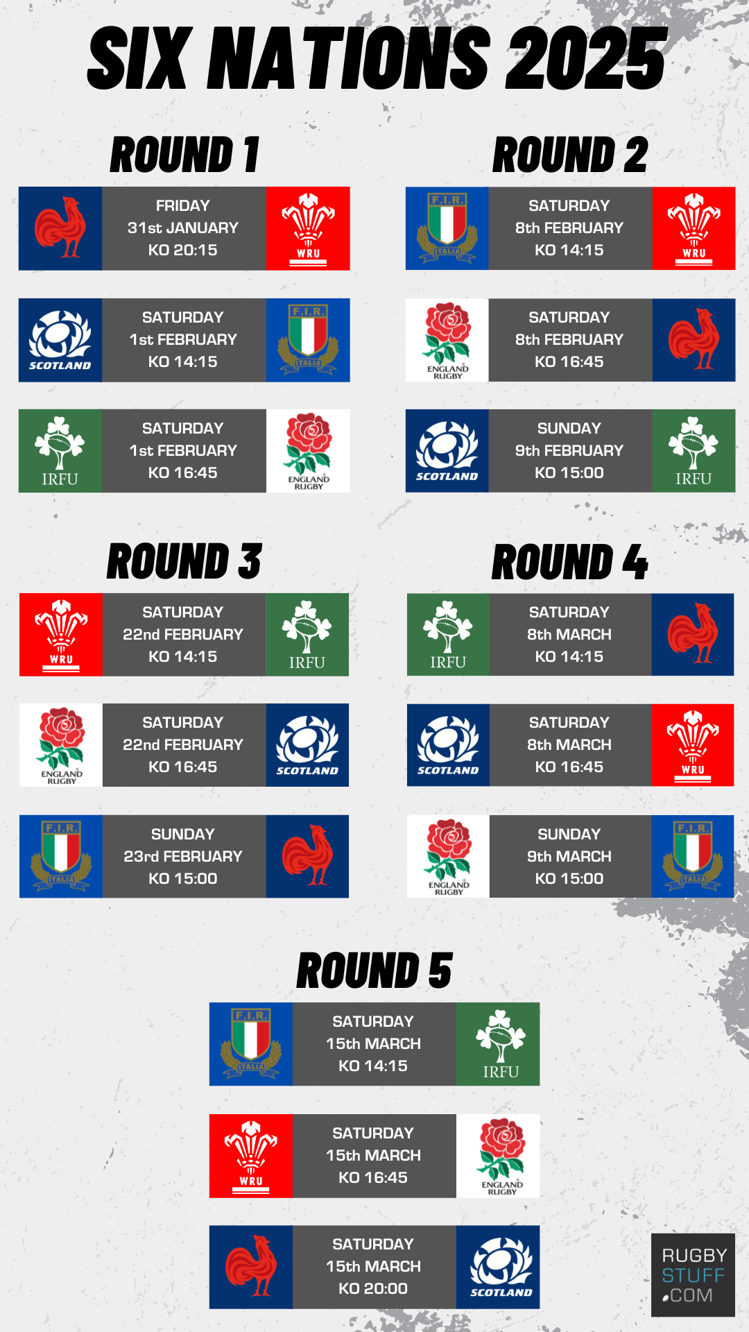 Six Nations 2025 Calendar Ical