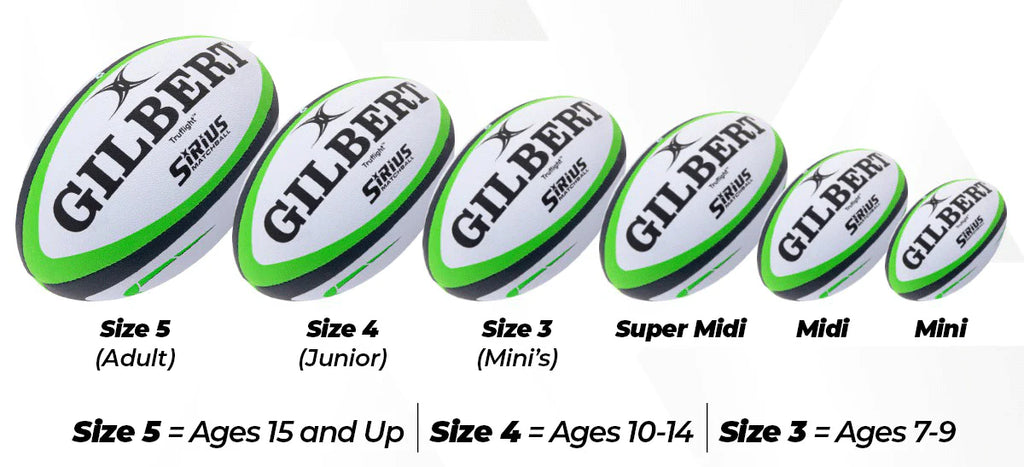 Gilbert Rugby Ball Size Guide