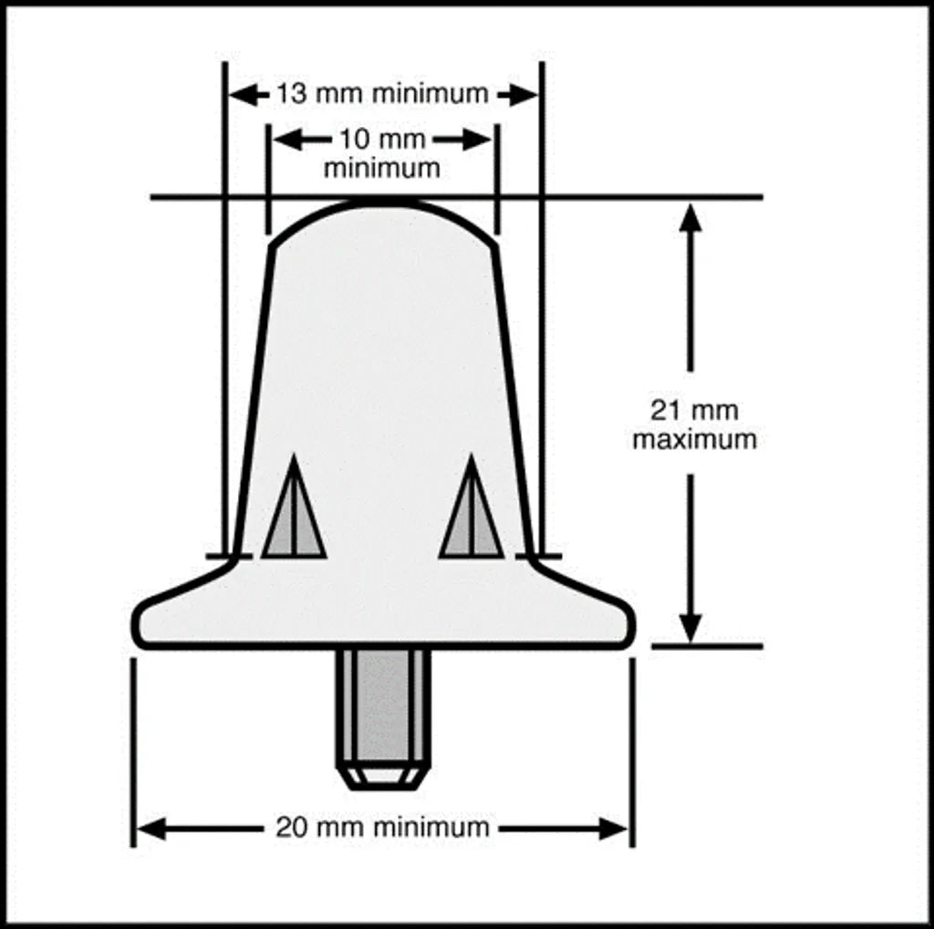 Rugby Stud Legal Dimensions