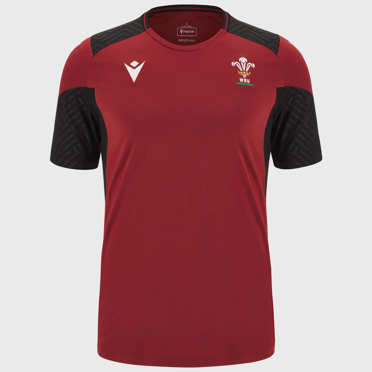 Macron Wales Rugby Poly Dry Tee 2023/24 Red