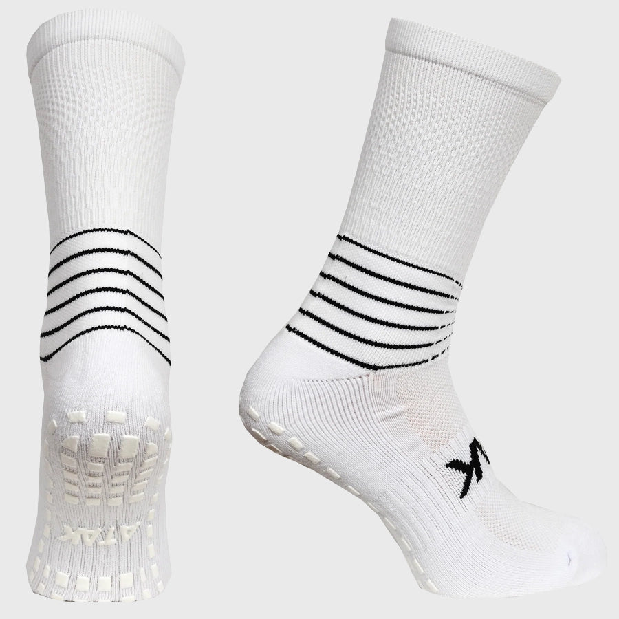 Atak Sports Compression Grip Socks White