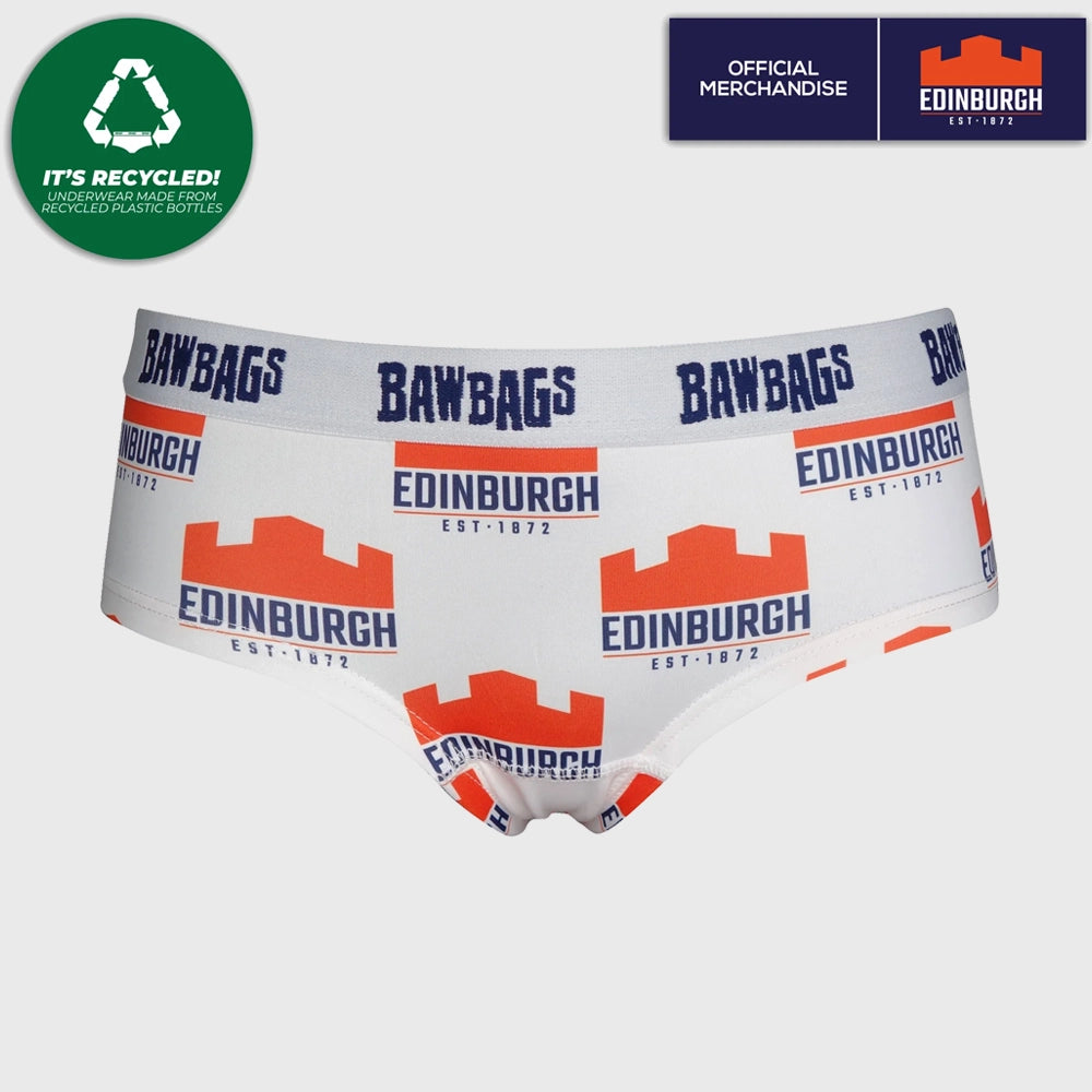 Bawbags Edinburgh Rugby Women's Cool De Sacs Briefs White