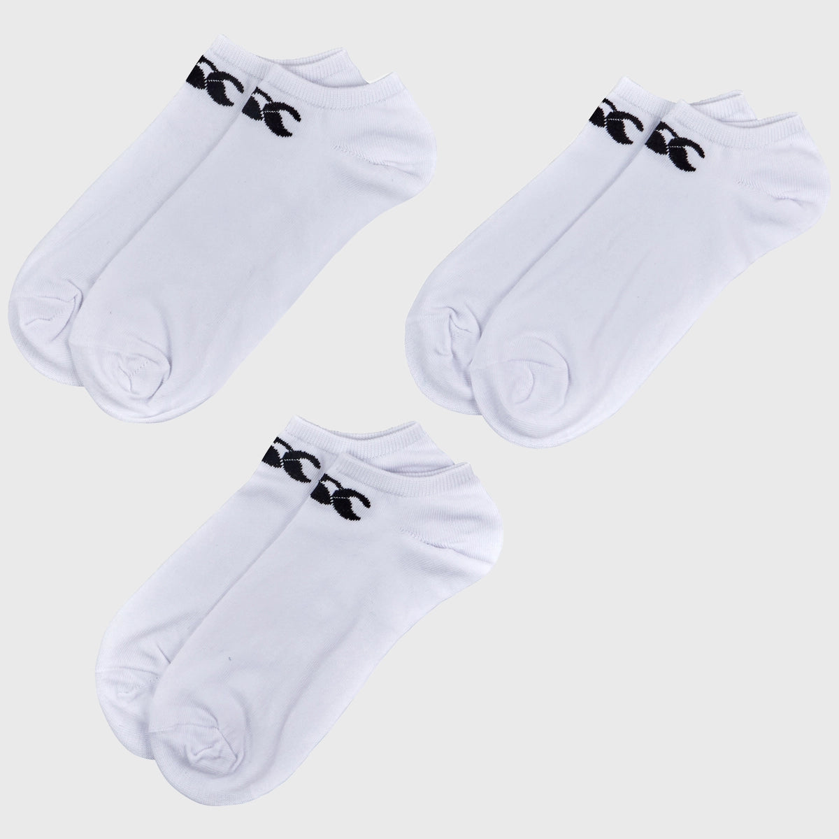 Canterbury Trainer Liner Socks 3 Pack White/Black