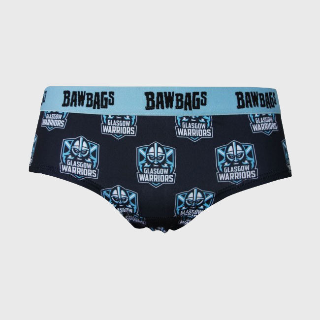 Bawbags Glasgow Warriors Rugby Women's Cool De Sacs Briefs Black