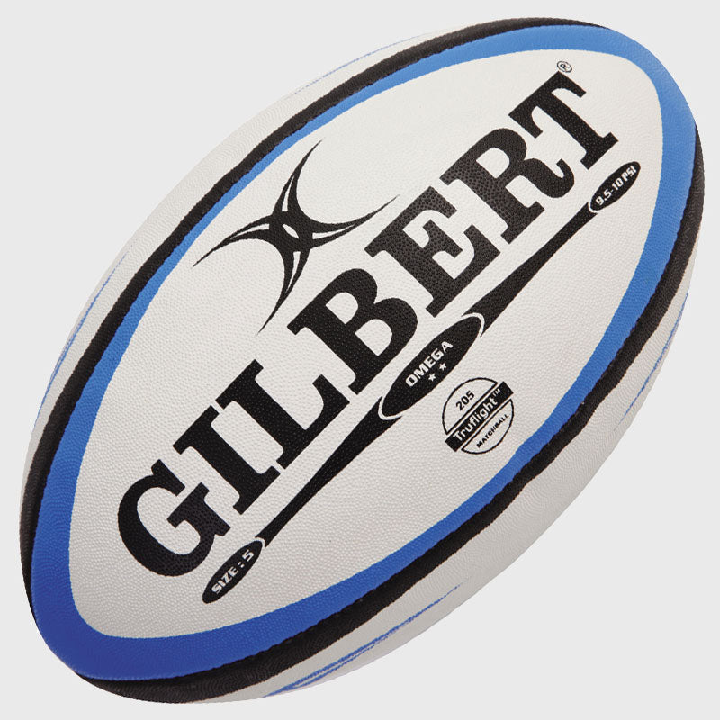 Gilbert Omega Match Rugby Ball Blue/Black