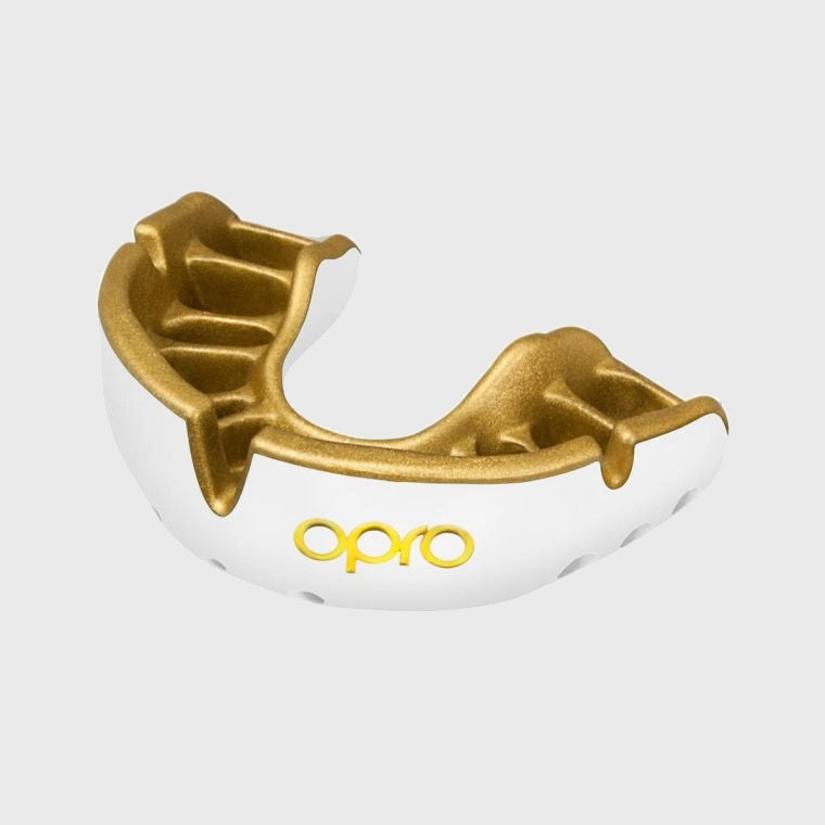 Opro Gold Mouthguard White/Gold