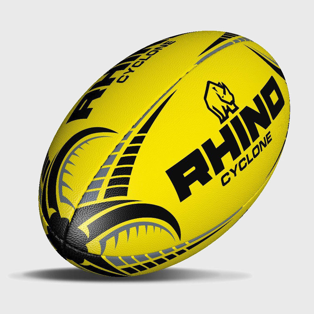 Rhino Cyclone Training Rugby Ball Fluo Yellow