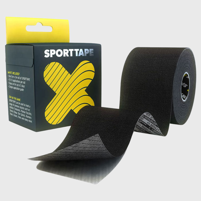 SportTape Kinesiology Tape 5m Roll Black