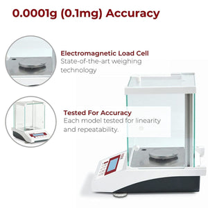 Fristaden Lab Internal Calibration Analytical Balance 210g x 0.1mg,  Microgram Scientific Scale, 0.1mg (0.0001g) Precision, High Accuracy