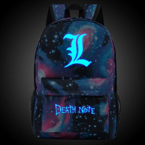 Death Note Backpack | Simple & Glowing Luminous Backpacks – Anime Print ...