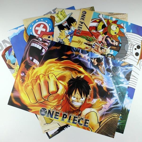 Conditional Free Gift One Piece Posters 8 Pieces Anime Print House