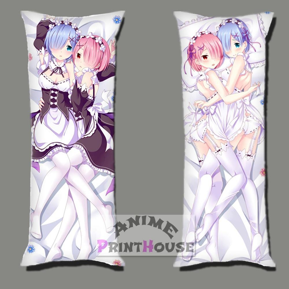 Rem And Ram Body Pillow Re Zero Dakimakura Anime Body Pillow Anime Print House 5060