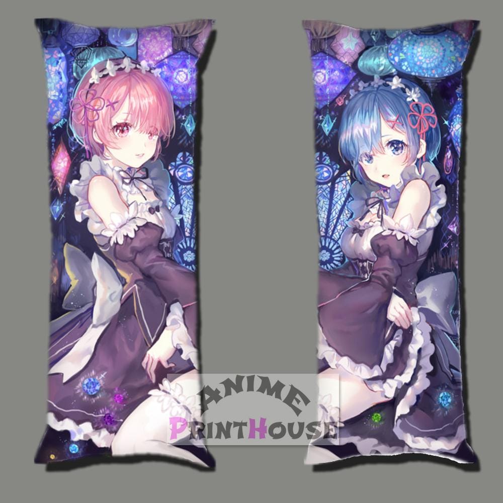 Rem And Ram Body Pillow From Anime Re Zero Anime Print House