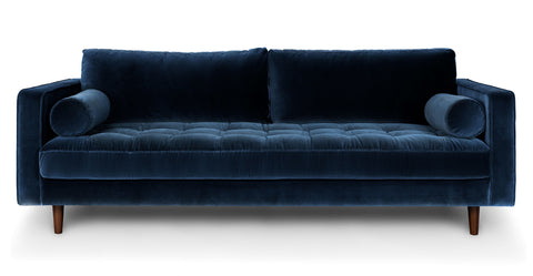 Velvet Blue Sofa