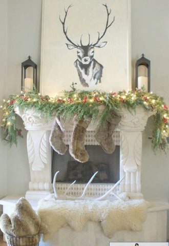 Christmas Mantel Decorating